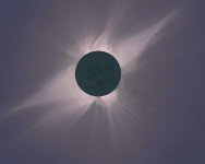Steve Albers' black and white photograph of the July 11, 1991 total eclipse of the sun clearly reveals the "Bird of the Sun" within the sun's corona which inspired the Egyptian solar falcon god Horus and the bennu bird which we know as the mythical Phoenix bird from ancient Greek mythology
