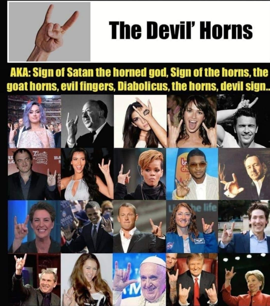 satanic handsigns devilshorns