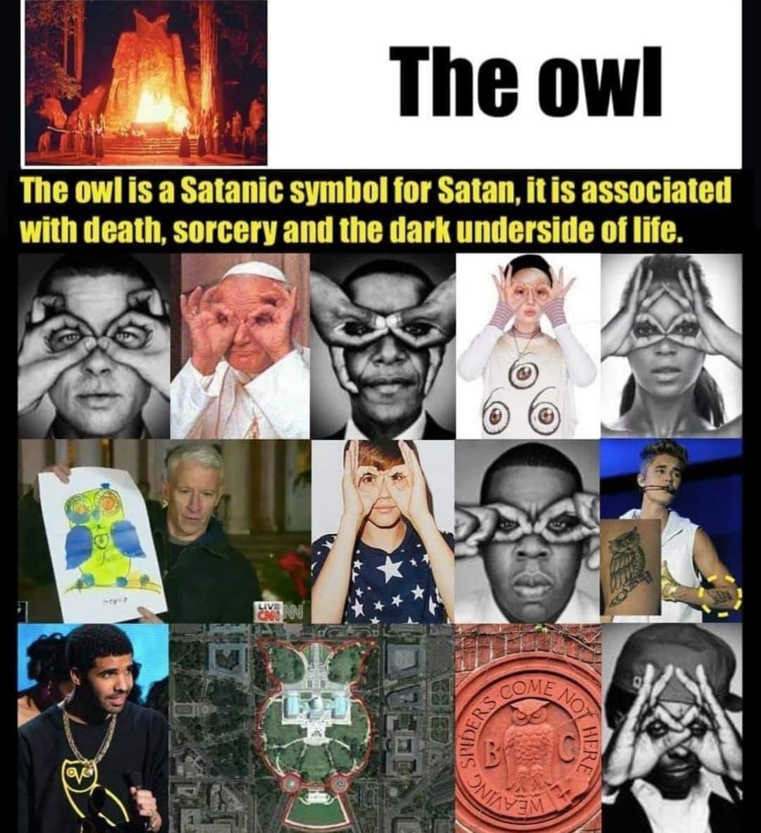 satanic handsigns theowl