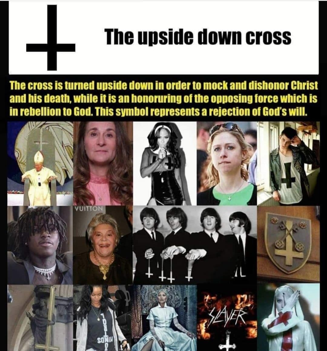 satanic handsigns upsidedowncross